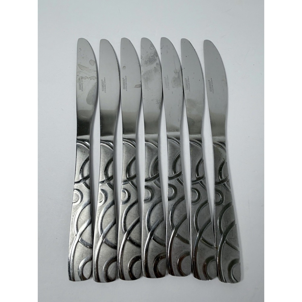 Cambridge Conquest Stainless Steel Dinner ‎ Knives Set Of 7